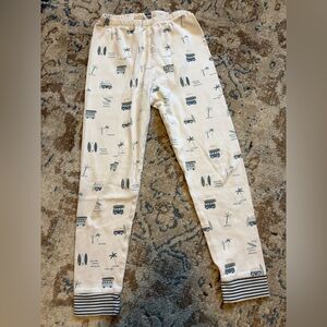 Babycottons Pima Cotton Pajama Pants Size 6 Palm Tree Surf Print